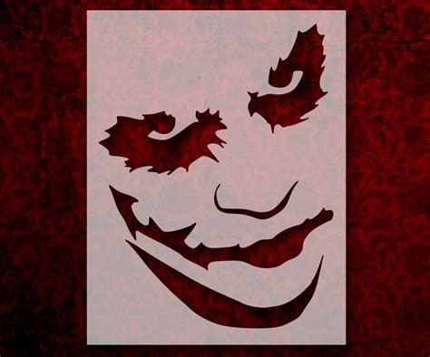 Printable Joker Pumpkin Stencil