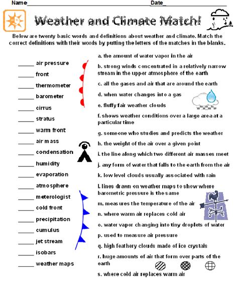 Weather And Climate Worksheets 1 5 Worksheets Plus Answers Made By Teachers