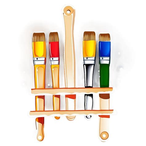 Download Paint Brush And Easel Png Ymc74