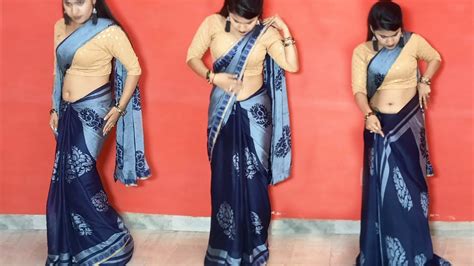 How To Wear Simple Saree Draping Easy Way Simple Saree Draping