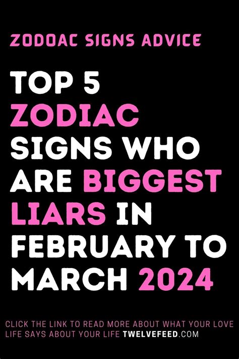 Top 5 Zodiac Signs Who Are Biggest Liars In February To March 2024