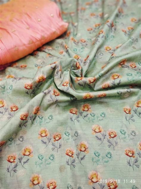 Pure Tussar Banaras Sarees With Contrast Blouse Siri Designers