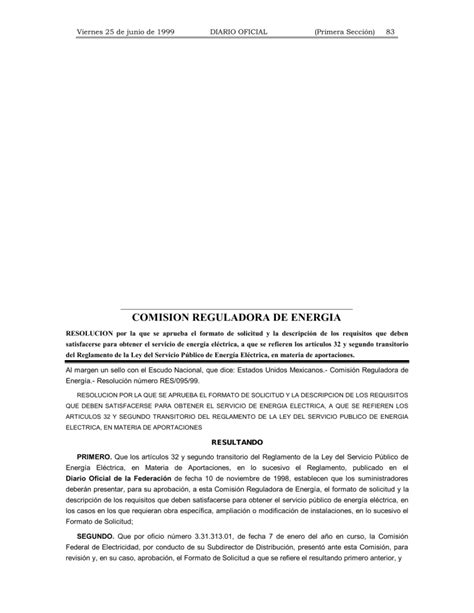 Formato De Solicitud Y Requisitos Para Obtener El Servicio De Energ A