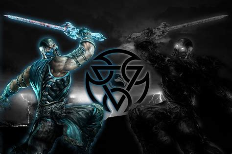 Sub Zero Vs Noob Saibot By Cokacola On Deviantart