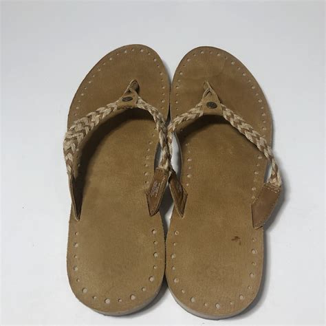 Ugg Bria Braided Leather Thong Sandals Size 10 Gem