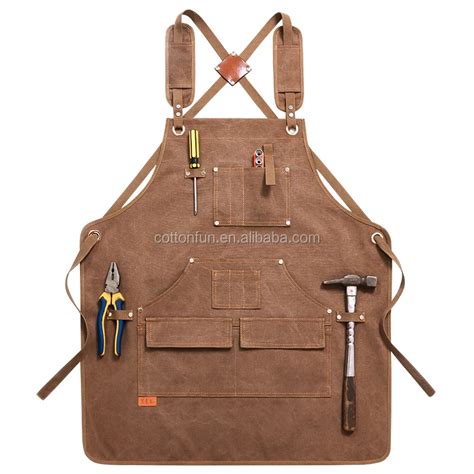 Heavy Duty Tool Apronwaxed Canvas Work Apron For Menadjustable