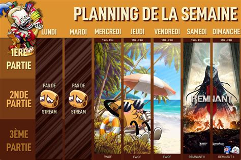 The Old One TiTavion On Twitter Le Planning Est Simple Cette Semaine