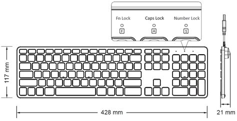 Perixx PERIBOARD 331 Wired Full Sized Scissor Switch Backlit Keyboard