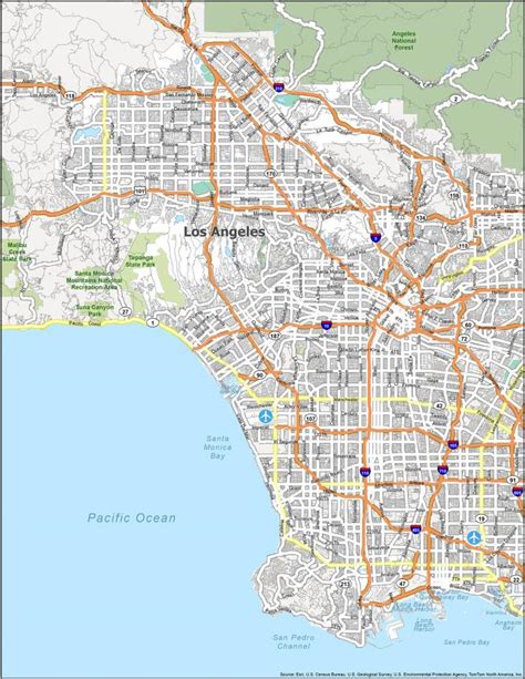 Map of Los Angeles, California - GIS Geography