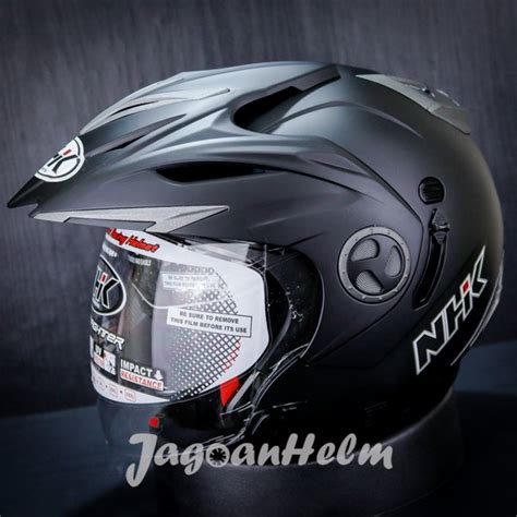 Jual NHK Helm Aviator SOLID Black Doff Half Face Di Lapak Jagoan Helm