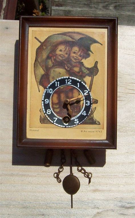 Vintage Hummel Ars Sacra Wind Up Key Mini Wall Clock West Germany