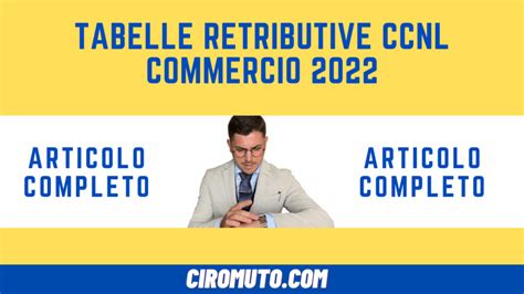 Tabelle Retributive CCNL Commercio 2022 E Calcolo Online Gratis