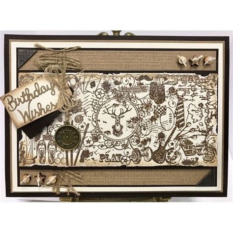 Phill Martin Sentimentally Yours Masculine Paraphernalia Stamp