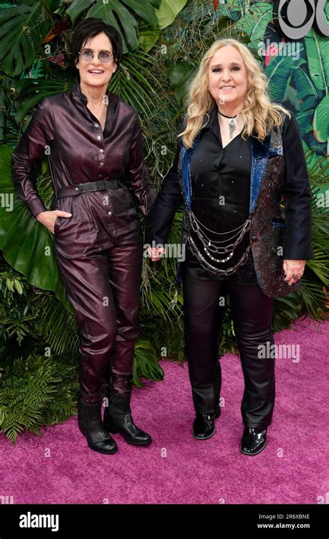 Linda Wallem, left, and Melissa Etheridge arrive at the 76th annual ...