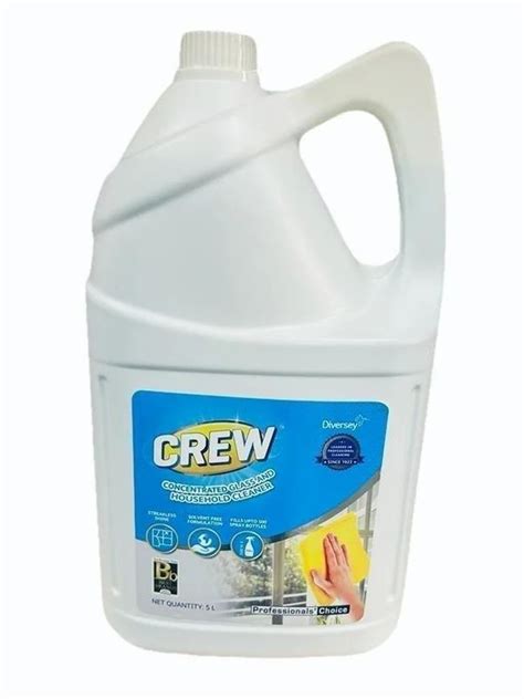 Screw Cap Blue Diversey Crew Concentrated Glass Cleaner For Cleaning