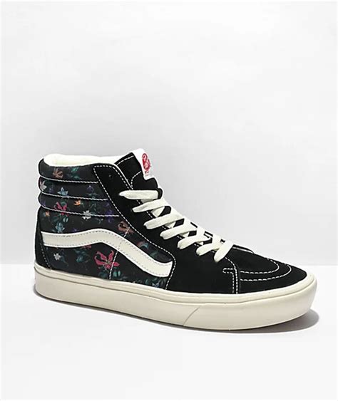 Vans Sk Hi Comfycush Fatal Floral Black Skate Shoes Plaza Las Americas