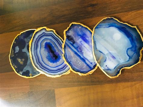 Natural Agate Coasters luxury Coastersagate Coaster - Etsy