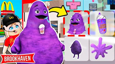 Cum Sa Devii Grimace Shake De La Mcdonalds Roblox Brookhaven Noul