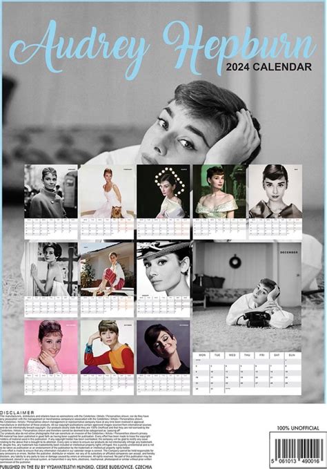 Audrey Hepburn Calendrier A Bol