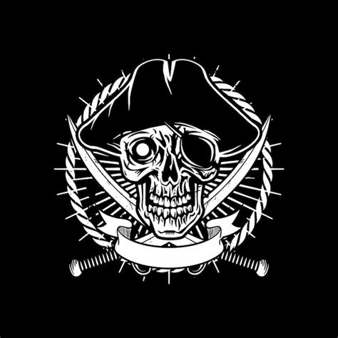 Premium Vector | Pirate skull logo