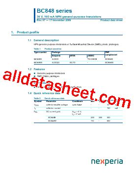 BC856BSH Q Datasheet PDF Nexperia B V All Rights Reserved