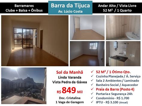 Apto Barra da Tijuca Praia Barramares 52M²