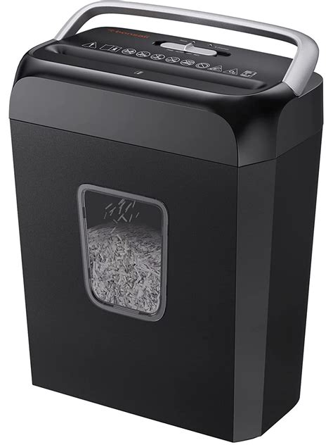 Buy Bonsaii 6-Sheet Cross Cut Paper Shredder Home Office Use Shredder with Handle C237-B Online ...