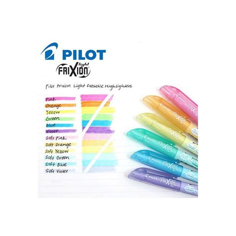 Pilot Frixion Highlighter Soft Pastel Bisa Dihapus Stabilo Penanda