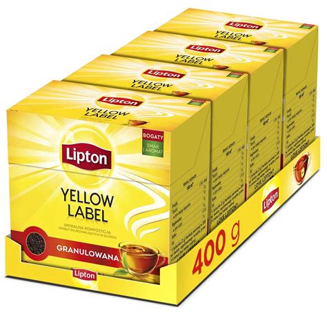 Zestaw Lipton Herbata Czarna Granulowana YELLOW LABEL 4x100g