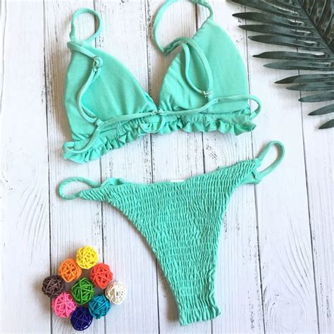 Bikini String Sexy Pour Femmes Maillot De Bain Micro Push Up Vente En Gros Collection Buy