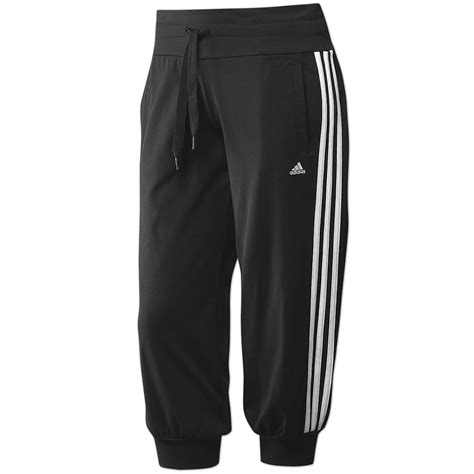 Adidas Hose Essentials 3s 3 4 Pant Schwarz Weiß X13215