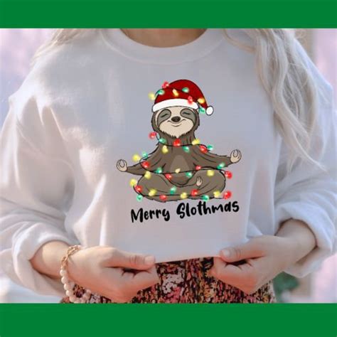 Christmas Sloth, Merry Slothmas ,christmas PNG, Digital Download, Merry ...