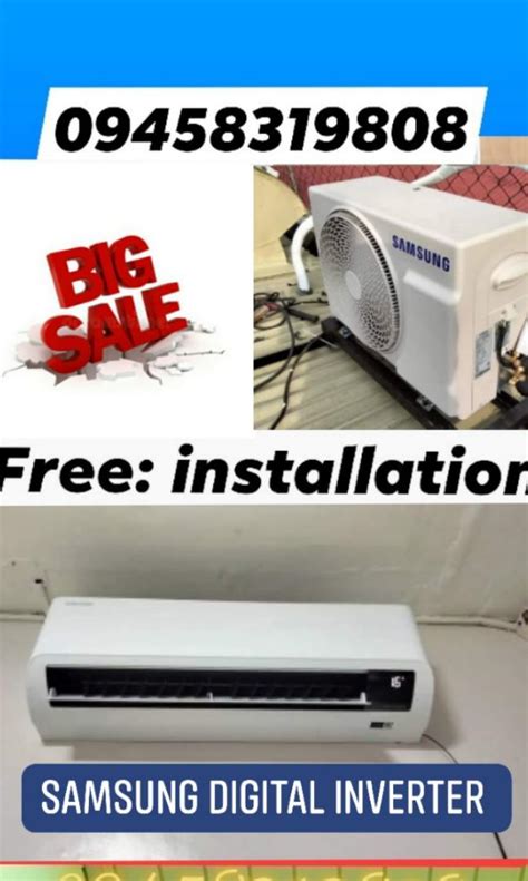 Samsung Split Type Aircon Inverter Tv And Home Appliances Other Home Appliances On Carousell