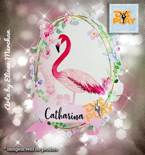 Placa Flamingo Loja Displays Lili Elo7 Produtos Especiais