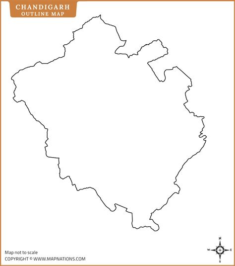 chandigarh blank map chandigarh outline map  educational project