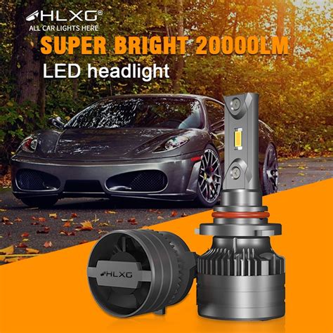 หลอดไฟตดหมอกอตโนมต HLXG h7 led canbus HB4 9012 HIR2 H11 H8 20000LM