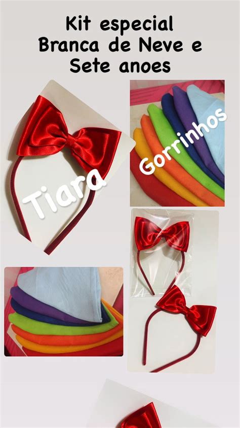 Tiara Branca De Neve E 7 Anões 15 Tiaras E 10 Gorros Elo7