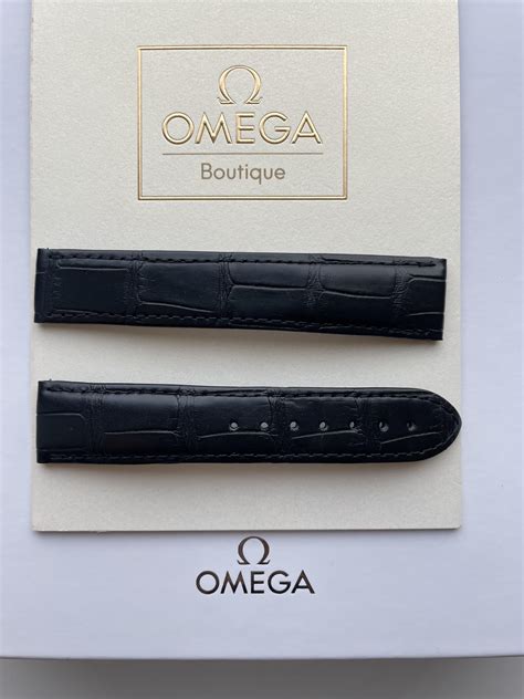 Wts Omega Black Alligator Leather Strap 20mm Rwatchexchange