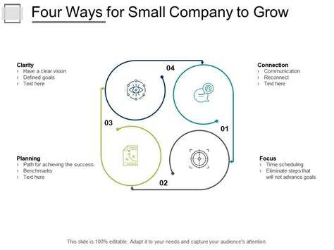 ways  small company  grow graphics  background  powerpoint