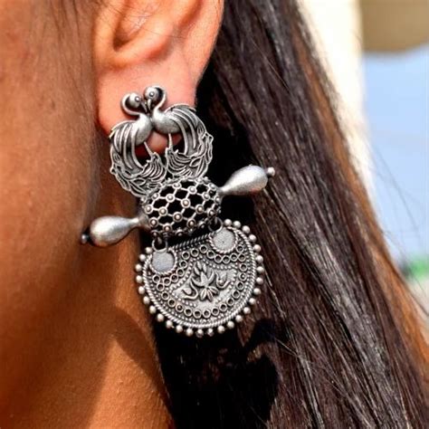 Silver Replica Earrings at Rs 95/pair | Oxidized Earrings in Jaipur ...