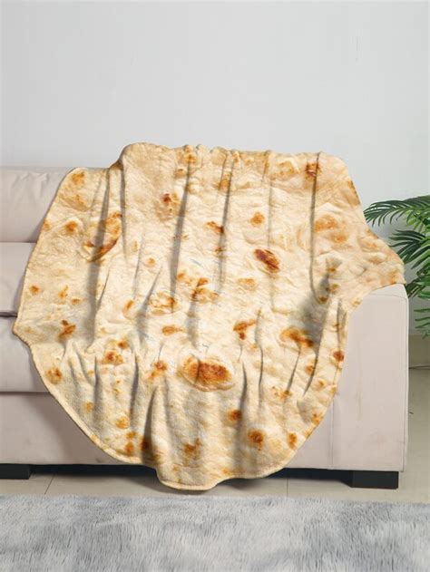 1pc Burritos Blanket Double Sided Giant Flour Tortilla Throw Blanket Novelty Blanket Shein Usa