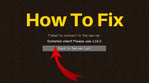 How To Fix Minecraft Failed To Connect To The Server Outdated Client