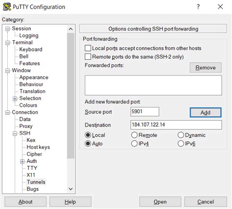 How To Use Ssh Port Forwarding Putty