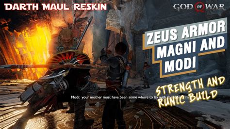 Magni And Modi Strength And Runic Build God Of War Zeus Armor