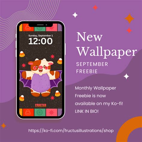 September Wallpaper Freebie Fructus Illustrations S Ko Fi Shop