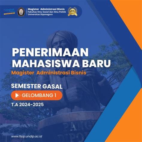 Penerimaan Mahasiswa Baru Magister Administrasi Bisnis Semester Gasal