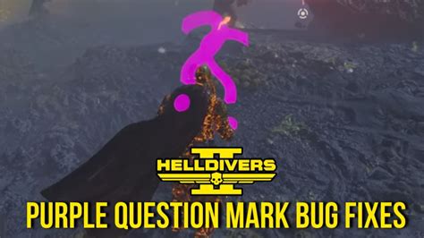 How To Fix The Purple Question Mark Bug In Helldivers 2