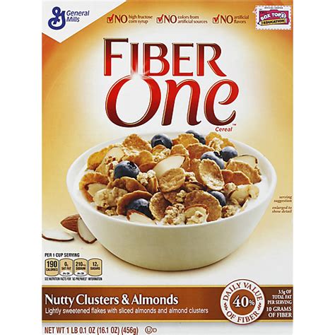 Fiber One Cereal Nutty Clusters Almonds Oz Box Cereal Selectos