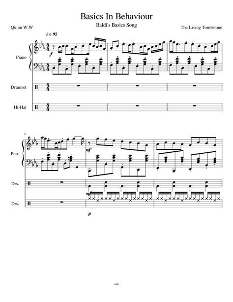 Basics In Behaviour Sheet music for Piano, Drum group (Solo ...