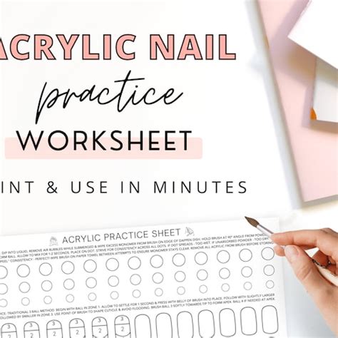 Acrylic Ratio Practice Sheet Etsy